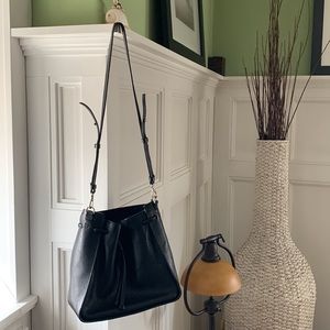 Massimo Dutti Leather Bucket Bag